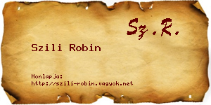 Szili Robin névjegykártya